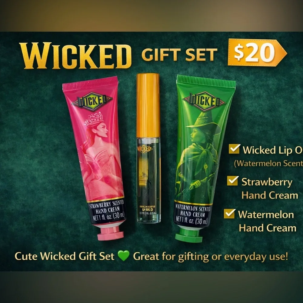 Wicked Gift Set with Hand Creams and watermelon lip oil